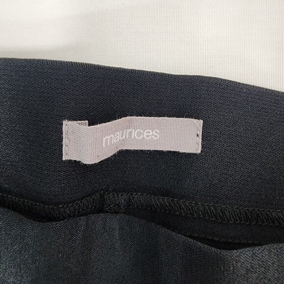 Maurices Womens Pull On Skinny Ankle Bengaline Pant Black Size 24W Mid Rise NWT - Picture 9 of 12